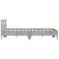 vidaXL Cama con cabecero madera de ingeniería gris hormigón 150x200 cm