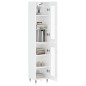 vidaXL Aparador alto madera contrachapada blanco brillo 34,5x34x180 cm vidaXL Aparador alto madera contrachapada blanco brillo 34,5x34x180 cm