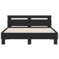 vidaXL Estructura cama con cabecero madera ingeniería negro 140x200 cm