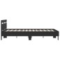 vidaXL Estructura cama con cabecero madera ingeniería negro 140x200 cm