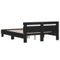 vidaXL Estructura cama con cabecero madera ingeniería negro 140x200 cm