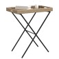 vidaXL Mesa con bandeja plegable ratán sintético beige 65x40x75 cm vidaXL Mesa con bandeja plegable ratán sintético beige 65x40x75 cm