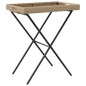 vidaXL Mesa con bandeja plegable ratán sintético beige 65x40x75 cm vidaXL Mesa con bandeja plegable ratán sintético beige 65x40x75 cm