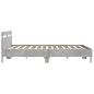 vidaXL Cama con cabecero madera de ingeniería gris hormigón 180x200 cm vidaXL Cama con cabecero madera de ingeniería gris hormigón 180x200 cm