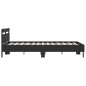 vidaXL Estructura cama con cabecero madera ingeniería negro 150x200 cm vidaXL Estructura cama con cabecero madera ingeniería negro 150x200 cm