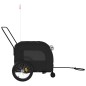vidaXL Remolque de bicicleta mascotas hierro tela Oxford negro vidaXL Remolque de bicicleta mascotas hierro tela Oxford negro