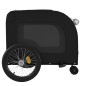 vidaXL Remolque de bicicleta mascotas hierro tela Oxford negro vidaXL Remolque de bicicleta mascotas hierro tela Oxford negro