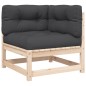 vidaXL Sofás de esquina con cojines 2 uds madera maciza de pino vidaXL Sofás de esquina con cojines 2 uds madera maciza de pino