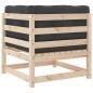 vidaXL Sofás de esquina con cojines 2 uds madera maciza de pino vidaXL Sofás de esquina con cojines 2 uds madera maciza de pino