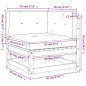 vidaXL Sofás de esquina con cojines 2 uds madera maciza de pino vidaXL Sofás de esquina con cojines 2 uds madera maciza de pino