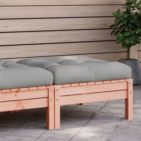 vidaXL Taburete de jardín con cojín madera maciza de abeto de Douglas