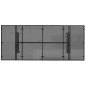 vidaXL Mesa de jardín superficie de vidrio ratán PE negro 190x80x74 cm vidaXL Mesa de jardín superficie de vidrio ratán PE negro 190x80x74 cm