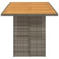 vidaXL Mesa de jardín superficie de madera ratán PE gris 190x80x74 cm vidaXL Mesa de jardín superficie de madera ratán PE gris 190x80x74 cm