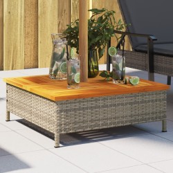 vidaXL Cubierta para base sombrilla ratán PE acacia gris 70x70x25 cm