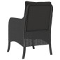 vidaXL Sillones de jardín con cojines 2 uds ratán sintético negro vidaXL Sillones de jardín con cojines 2 uds ratán sintético negro