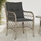 vidaXL Sillones de jardín con cojines 2 uds ratán sintético gris vidaXL Sillones de jardín con cojines 2 uds ratán sintético gris