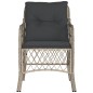 vidaXL Sillones de jardín con cojines 2 uds ratán sintético gris vidaXL Sillones de jardín con cojines 2 uds ratán sintético gris