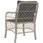 vidaXL Sillones de jardín con cojines 2 uds ratán sintético gris vidaXL Sillones de jardín con cojines 2 uds ratán sintético gris