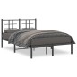 vidaXL Estructura de cama con cabecero metal negro 120x190 cm vidaXL Estructura de cama con cabecero metal negro 120x190 cm