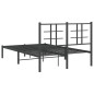 vidaXL Estructura de cama con cabecero metal negro 120x190 cm vidaXL Estructura de cama con cabecero metal negro 120x190 cm