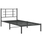 vidaXL Estructura de cama con cabecero metal negro 90x190 cm vidaXL Estructura de cama con cabecero metal negro 90x190 cm