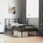 vidaXL Estructura de cama con cabecero metal negro 90x190 cm vidaXL Estructura de cama con cabecero metal negro 90x190 cm