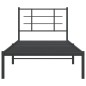 vidaXL Estructura de cama con cabecero metal negro 90x190 cm vidaXL Estructura de cama con cabecero metal negro 90x190 cm