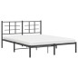 vidaXL Estructura de cama con cabecero metal negro 160x200 cm vidaXL Estructura de cama con cabecero metal negro 160x200 cm
