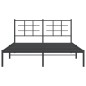 vidaXL Estructura de cama con cabecero metal negro 160x200 cm vidaXL Estructura de cama con cabecero metal negro 160x200 cm
