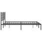vidaXL Estructura de cama con cabecero metal negro 160x200 cm vidaXL Estructura de cama con cabecero metal negro 160x200 cm