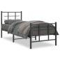 vidaXL Estructura de cama con cabecero y estribo metal negro 80x200 cm vidaXL Estructura de cama con cabecero y estribo metal negro 80x200 cm