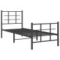 vidaXL Estructura de cama con cabecero y estribo metal negro 80x200 cm vidaXL Estructura de cama con cabecero y estribo metal negro 80x200 cm