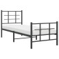 vidaXL Estructura de cama con cabecero y estribo metal negro 80x200 cm vidaXL Estructura de cama con cabecero y estribo metal negro 80x200 cm