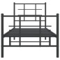 vidaXL Estructura de cama con cabecero y estribo metal negro 80x200 cm vidaXL Estructura de cama con cabecero y estribo metal negro 80x200 cm