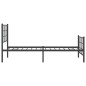vidaXL Estructura de cama con cabecero y estribo metal negro 80x200 cm vidaXL Estructura de cama con cabecero y estribo metal negro 80x200 cm