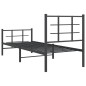 vidaXL Estructura de cama con cabecero y estribo metal negro 80x200 cm vidaXL Estructura de cama con cabecero y estribo metal negro 80x200 cm