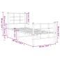 vidaXL Estructura de cama con cabecero y estribo metal negro 80x200 cm vidaXL Estructura de cama con cabecero y estribo metal negro 80x200 cm