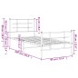 vidaXL Estructura de cama con cabecero y estribo metal negro 90x200 cm vidaXL Estructura de cama con cabecero y estribo metal negro 90x200 cm