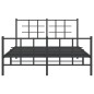 vidaXL Estructura de cama cabecero y estribo metal negro 140x190 cm
