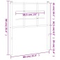 vidaXL Cabecero de metal negro 75 cm