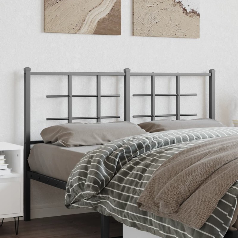vidaXL Cabecero de metal negro 135 cm vidaXL Cabecero de metal negro 135 cm