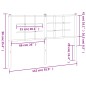 vidaXL Cabecero de metal negro 135 cm vidaXL Cabecero de metal negro 135 cm