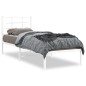 vidaXL Estructura de cama de metal con cabecero blanco 80x200 cm