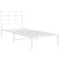 vidaXL Estructura de cama de metal con cabecero blanco 80x200 cm