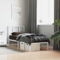 vidaXL Estructura de cama de metal con cabecero blanco 80x200 cm