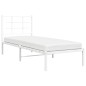 vidaXL Estructura de cama de metal con cabecero blanco 80x200 cm
