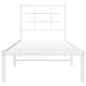 vidaXL Estructura de cama de metal con cabecero blanco 80x200 cm