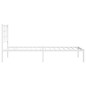 vidaXL Estructura de cama de metal con cabecero blanco 80x200 cm