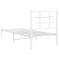 vidaXL Estructura de cama de metal con cabecero blanco 80x200 cm