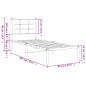 vidaXL Estructura de cama de metal con cabecero blanco 80x200 cm